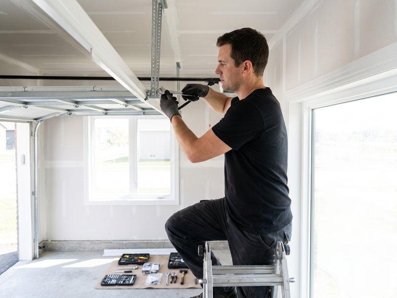 Garage door repair work by Crestwood of Charlotte in Charlotte